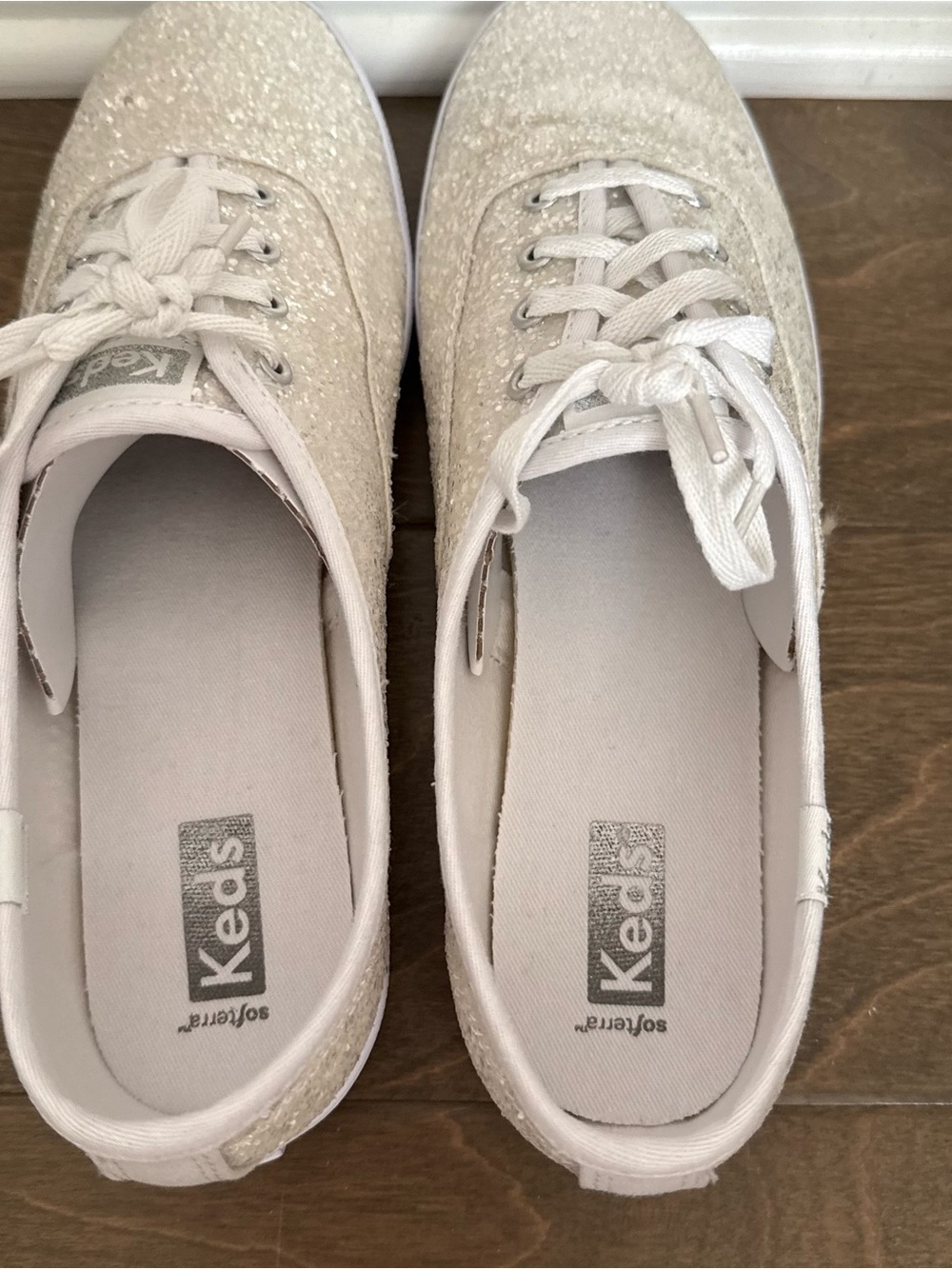Keds Champion Glitter Celebrations Lace Up - White Glitter - Size 8.5 - Picture 5 of 8